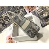 Dior Large Lady D-Lite Bag In Gray Toile de Jouy Reverse Embroidery 607