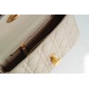 Dior Small Caro Bag In Beige Cannage Calfskin 645