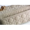 Dior Small Caro Bag In Beige Cannage Calfskin 645