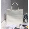 Dior Book Tote Bag In White Surrealism Printed Calfskin 593