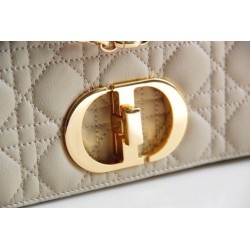 Dior Large Caro Bag In Beige Cannage Calfskin 991