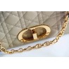 Dior Large Caro Bag In Beige Cannage Calfskin 991