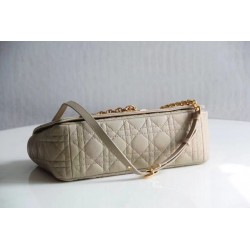 Dior Large Caro Bag In Beige Cannage Calfskin 991