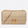 Dior Large Caro Bag In Beige Cannage Calfskin 991