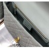 Dior Large Caro Bag In Grey Cannage Calfskin 015