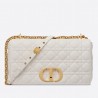 Dior Large Caro Bag In White Cannage Calfskin 269