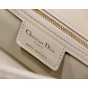 Dior Caro Medium Bag In Beige Cannage Calfskin 572