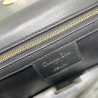 Dior Caro Medium Bag In Black Cannage Calfskin 908