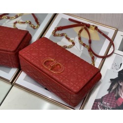 Dior Medium Dioramour Caro Red Bag with Heart Motif 039