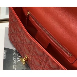 Dior Medium Dioramour Caro Red Bag with Heart Motif 039