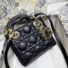 Dior Micro Lady Dior Bag In Black Cannage Lambskin 303