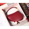 Dior Mini Saddle Bag In Red Calfskin 532