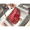 Dior Saddle Bag In Red Toile de Jouy Reverse Jacquard 516