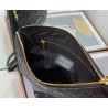 Dior Large Caro Daily Pouch In Black Calfskin 864