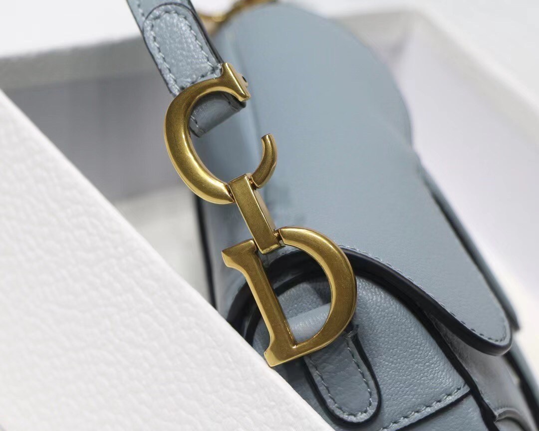 Dior Micro Saddle Bag In Cloud Blue Goatskin 670