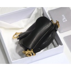 Dior Micro Saddle Bag In Black Goatskin 232