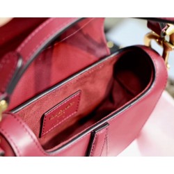 Dior Mini Saddle Bag In Red Calfskin 532