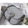 Dior Medium Bobby Bag In Grey Dior Oblique Canvas 088