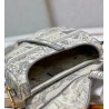 Dior Saddle Bag In Grey Toile de Jouy Embroidery 028