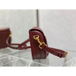 Dior Medium Bobby Bag In Bordeaux Calfskin 091