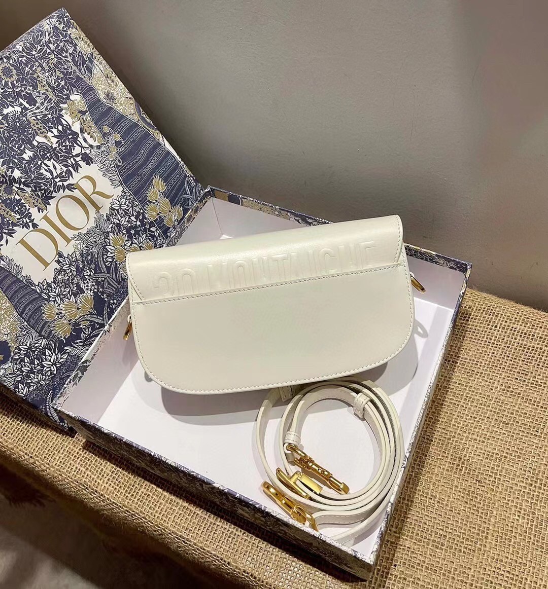 Dior Bobby East-West Bag In White Box Calfskin 412