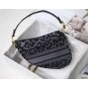 Dior Saddle Bag In Grey Mizza Embroidery 931