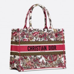 Dior Small Book Tote In Multicolor Butterfly Embroidery 278