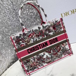 Dior Small Book Tote In Multicolor Butterfly Embroidery 278