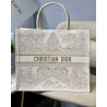 Dior Book Tote Bag In Dior Around the World Stella Embroidery 396