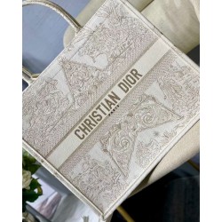 Dior Book Tote Bag In Dior Around the World Stella Embroidery 396