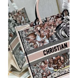 Dior Book Tote Bag In Multicolor La Force Embroidery 424