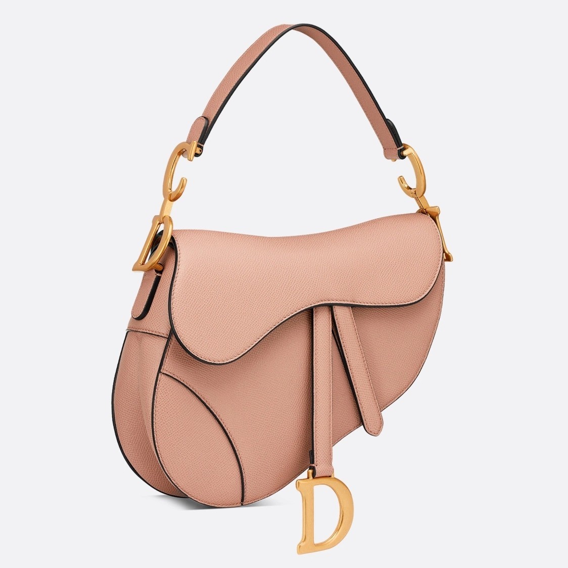 Dior Saddle Bag In Blush Grained Calfskin 448