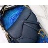 Dior Saddle Bag In Navy Blue Grained Calfskin 545