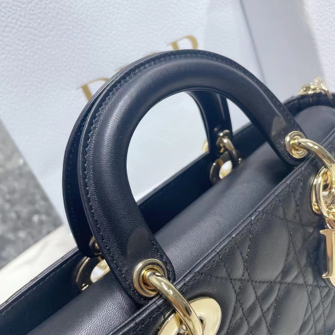 Dior Lady D-Joy Bag In Black Cannage Lambskin 472