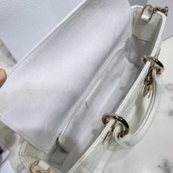 Dior Lady D-Joy Bag In White Cannage Lambskin 511