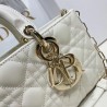 Dior Lady D-Joy Bag In White Cannage Lambskin 511