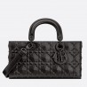 Dior Lady D-Joy Bag In Black Calfskin with Diamond Motif 536