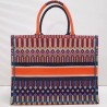 Dior Book Tote Bag In Multicolour Embroidered Canvas  866