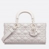 Dior Lady D-Joy Bag In White Calfskin with Diamond Motif 790