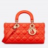 Dior Lady D-Joy Bag In Orange Cannage Lambskin 823