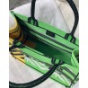 Dior Medium Book Tote Bag In Green D-Jungle Pop Embroidery 878