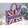 Dior Book Tote Bag In French Flag Embroidered Canvas 369