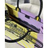 Dior Large Book Tote Bag In Yellow D-Jungle Pop Embroidery 703