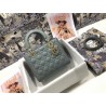 Dior Medium Lady Dior Bag In Grey Cannage Lambskin 265