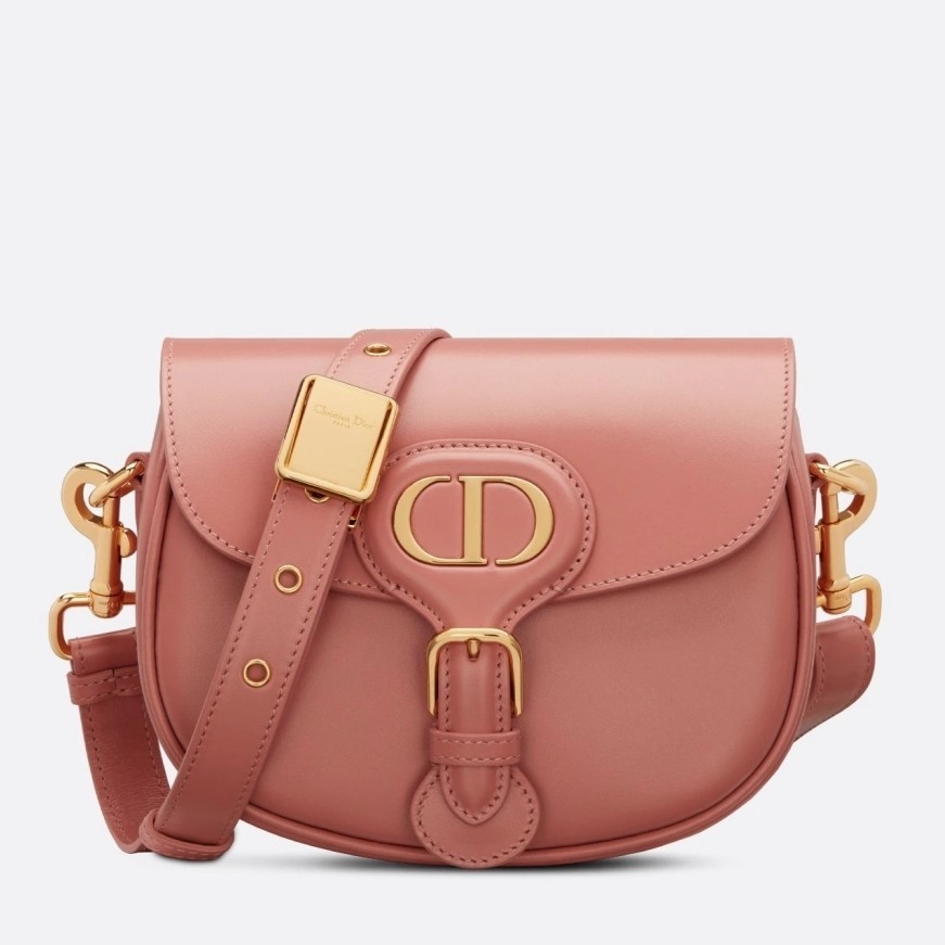 Dior Small Bobby Bag In Dark Nude Calfskin 948