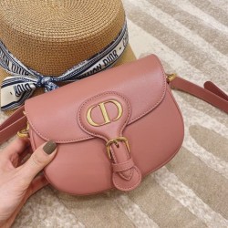 Dior Small Bobby Bag In Dark Nude Calfskin 948