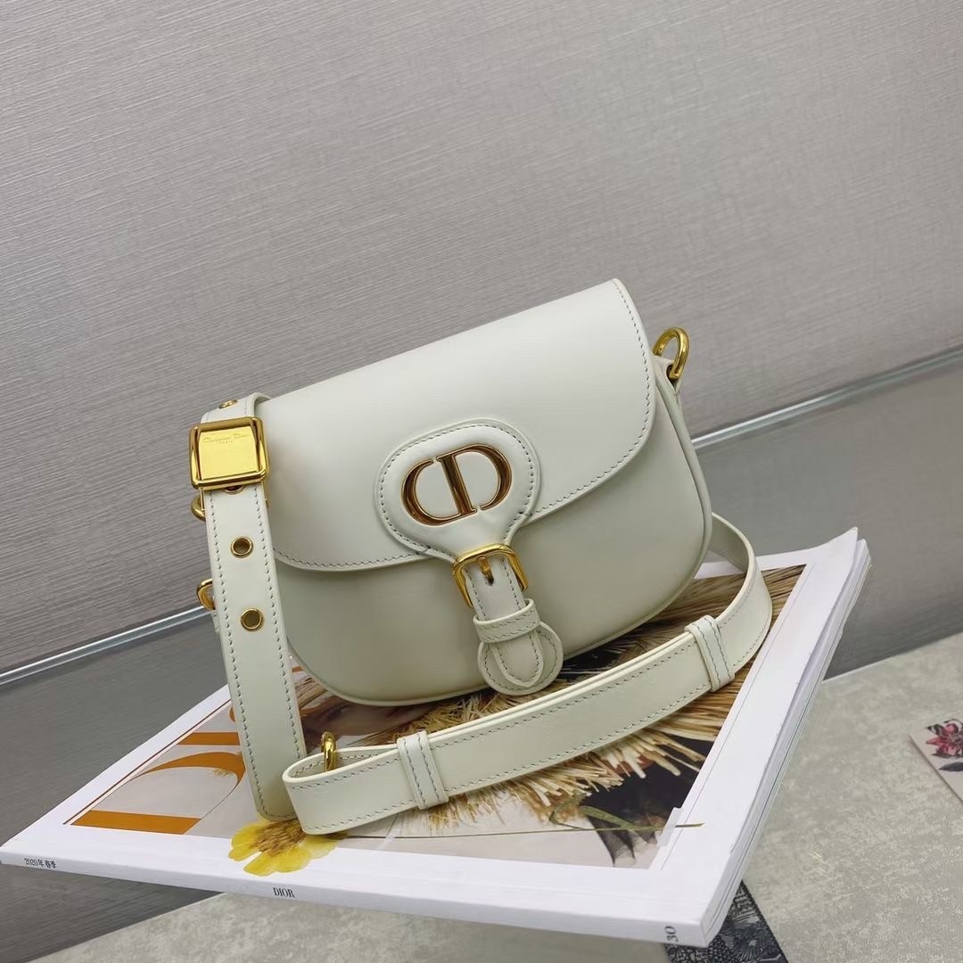 Dior Small Bobby Bag In White Calfskin 979