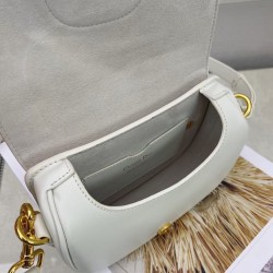 Dior Small Bobby Bag In White Calfskin 979