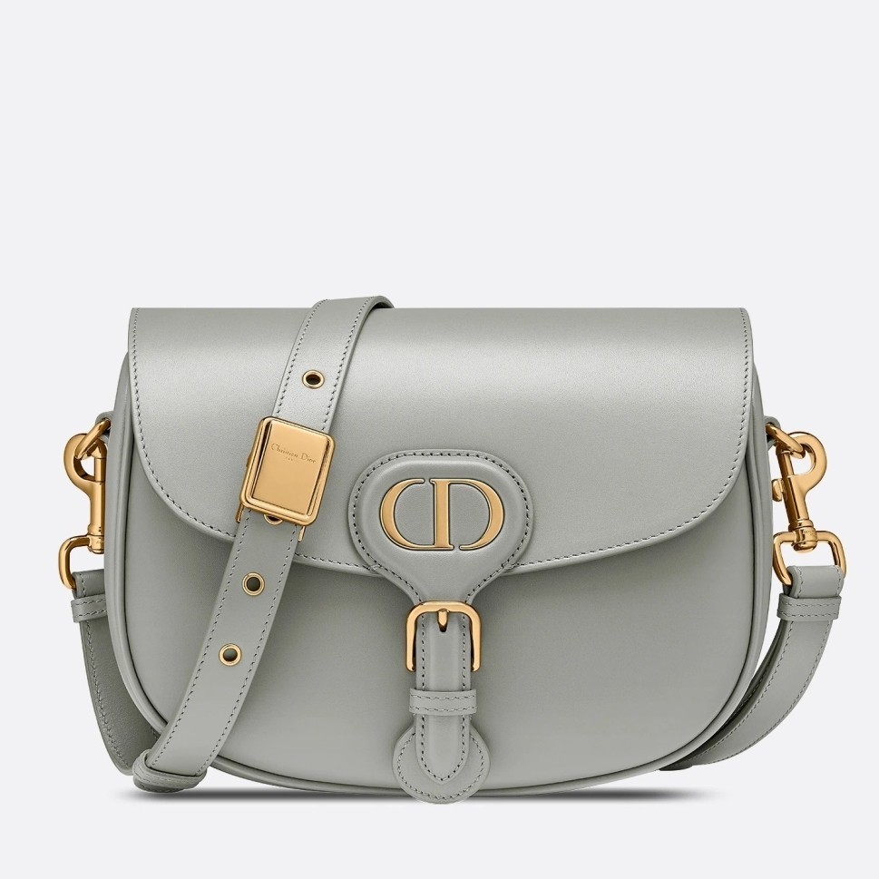 Dior Medium Bobby Bag In Grey Calfskin 541