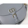 Dior Medium Bobby Bag In Grey Calfskin 541